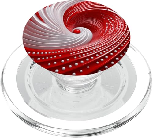 Fibonacci Spirale in Rot und Weiß PopSockets PopGrip für MagSafe von vickybragomitchell