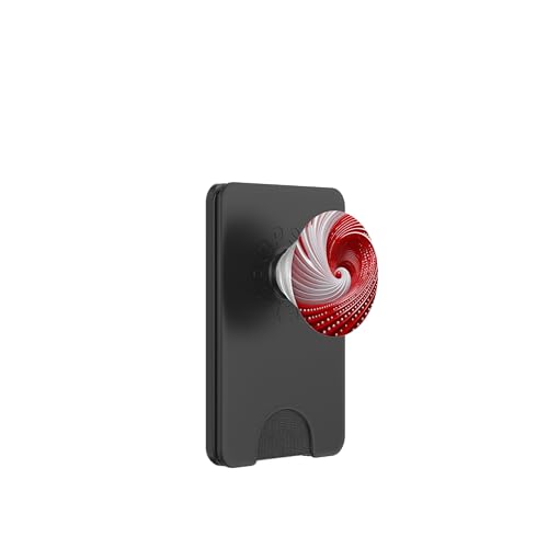 Fibonacci Spirale in Rot und Weiß PopSockets PopWallet für MagSafe von vickybragomitchell