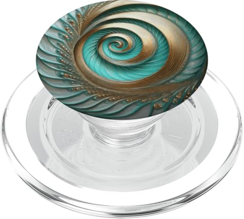 Gold Silber Türkis Spirale PopSockets PopGrip für MagSafe Gold Silber Türkis Spirale PopSockets PopGrip für MagSafe von vickybragomitchell