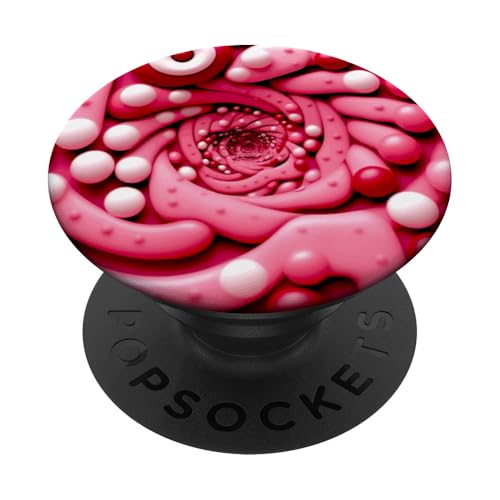 Rosa und weiße Fibonacci-Spirale PopSockets Klebender PopGrip Rosa und weiße Fibonacci-Spirale PopSockets Klebender PopGrip von vickybragomitchell