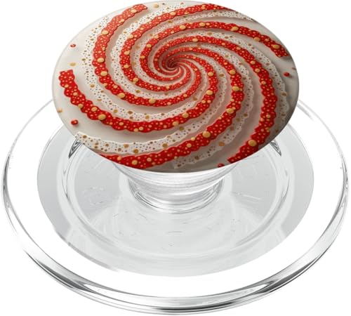 Rote und goldene Fibonacci-Spirale PopSockets PopGrip für MagSafe von vickybragomitchell