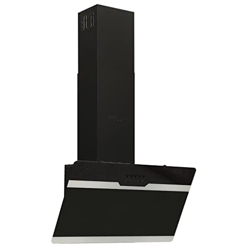 vidaXL Dunstabzugshaube 60 cm Stahl und Hartglas Schwarz von vidaXL