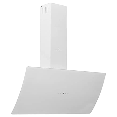 vidaXL Dunstabzugshaube 90 cm Stahl und Hartglas Weiß von vidaXL