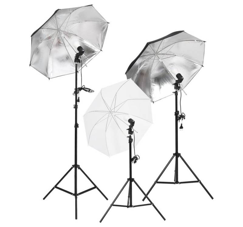 vidaXL Fotohintergrund Fotostudio-Beleuchtung Set mit Stativen Schirmen von vidaXL