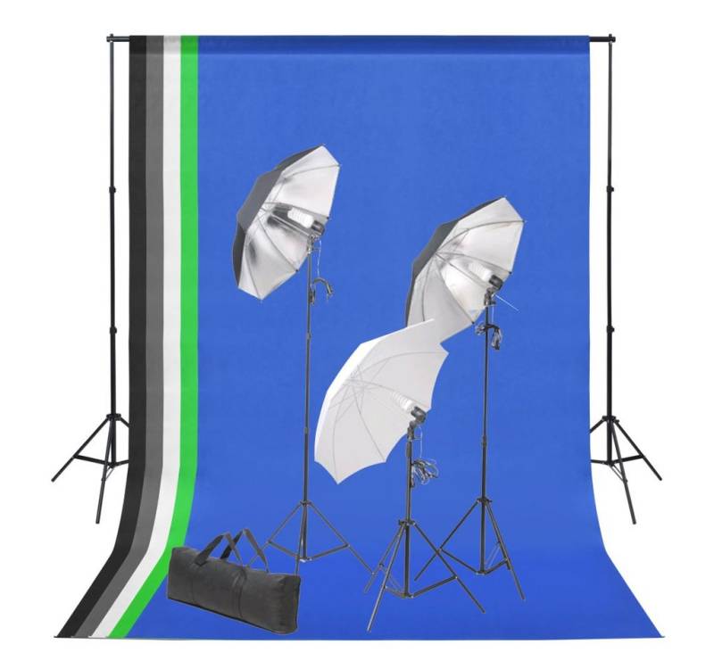 vidaXL Fotohintergrund Fotostudio-Kit mit Hintergrund und Beleuchtungsset von vidaXL