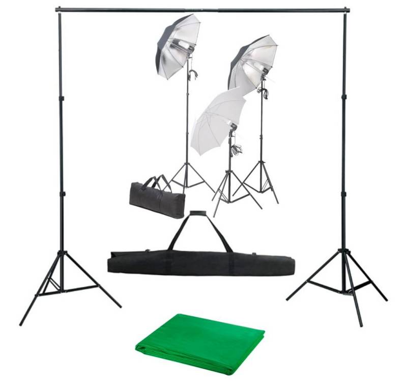 vidaXL Fotohintergrund Fotostudio Set mit Lampen-Set und Hintergrund von vidaXL