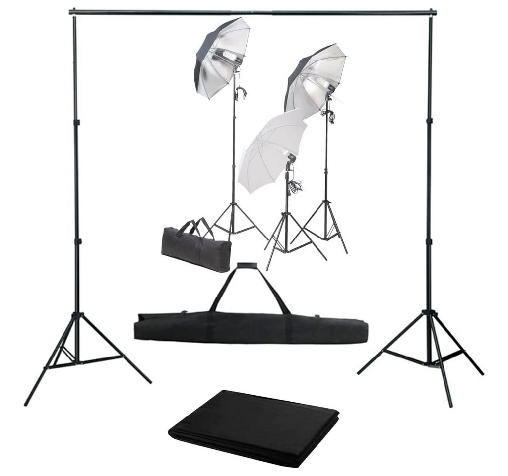 vidaXL Fotohintergrund Fotostudio Set mit Lampen-Set und Hintergrund vidaXL Fotohintergrund Fotostudio Set mit Lampen-Set und Hintergrund von vidaXL