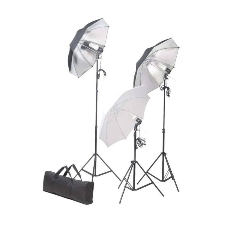 vidaXL Fotohintergrund Fotostudio Set mit Lampen-Set und Hintergrund von vidaXL