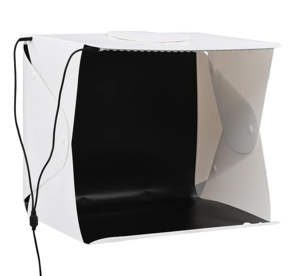 vidaXL Fotohintergrund LED-Lichtbox für Fotostudio Klappbar 40×34×37 cm Plastik Weiß von vidaXL