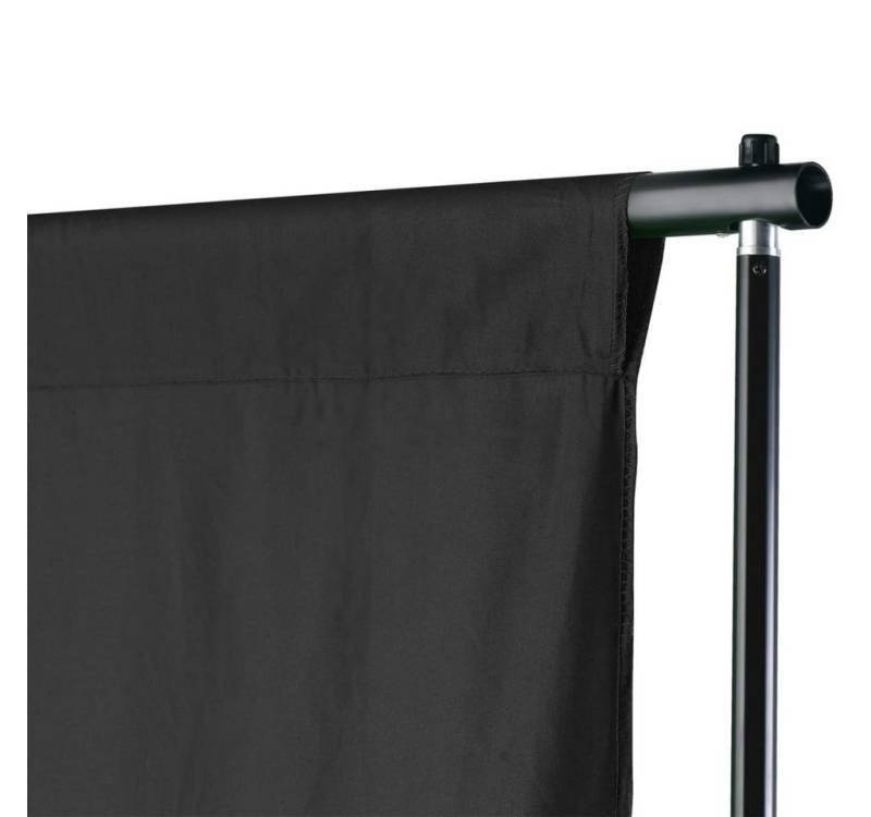 vidaXL Fotohintergrund, Hintergrundtuch-System 500 x 300 cm Schwarz von vidaXL
