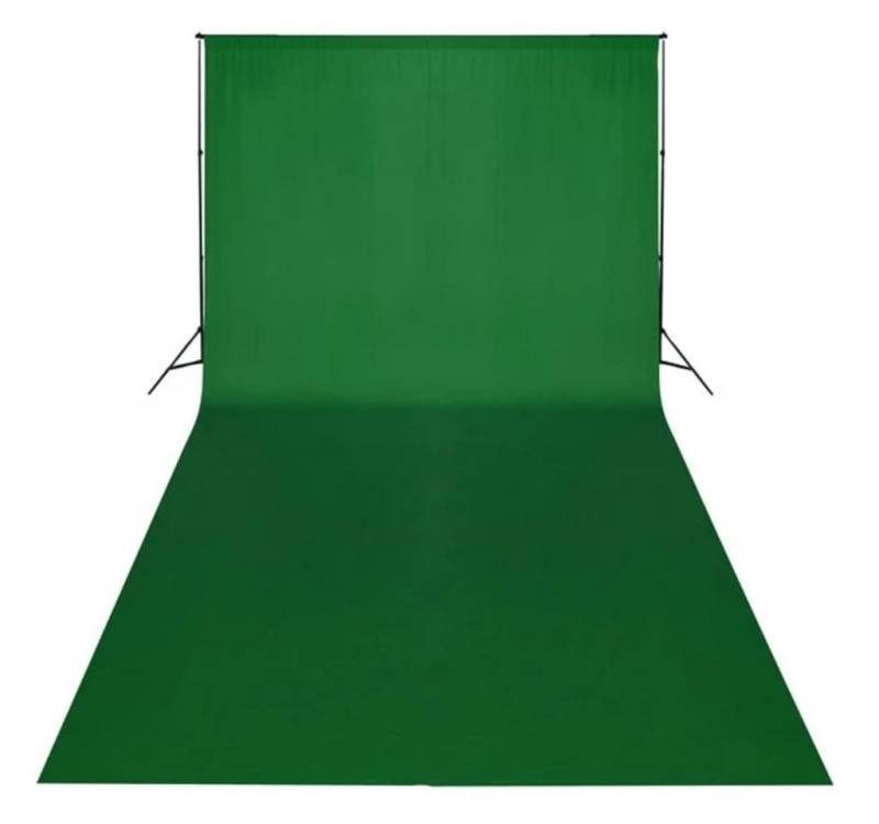 vidaXL Fotohintergrund, Hintergrundtuch Baumwolle Grün 600 x 300 cm Chroma-Key von vidaXL