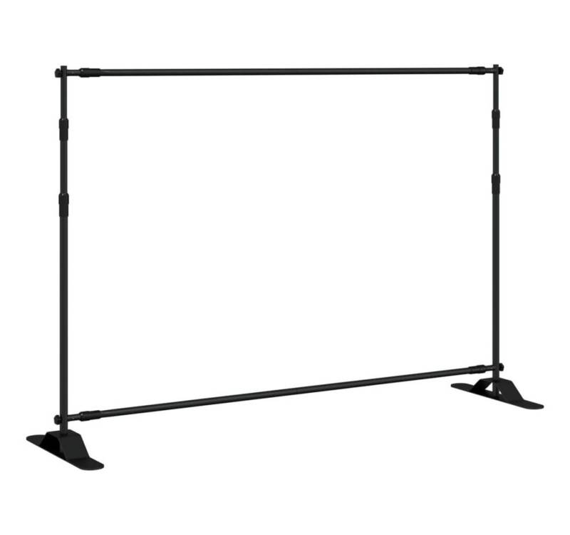 vidaXL Fotohintergrund, Hintergrundstativ Schwarz 305x243 cm Stahl von vidaXL