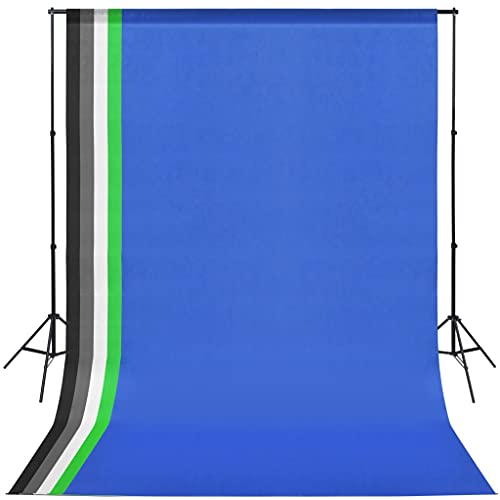 vidaXL Fotostudio Set 1,6x3m Stativ 5 Hintergrund Hintergrundsystem Tasche von vidaXL