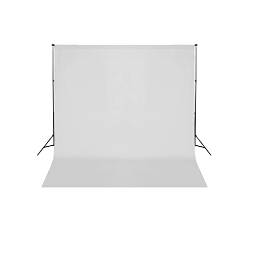 vidaXL Fotostudio Set 3x6 m Weiß Alu Hintergrundsystem Fotografie Hintergrund von vidaXL