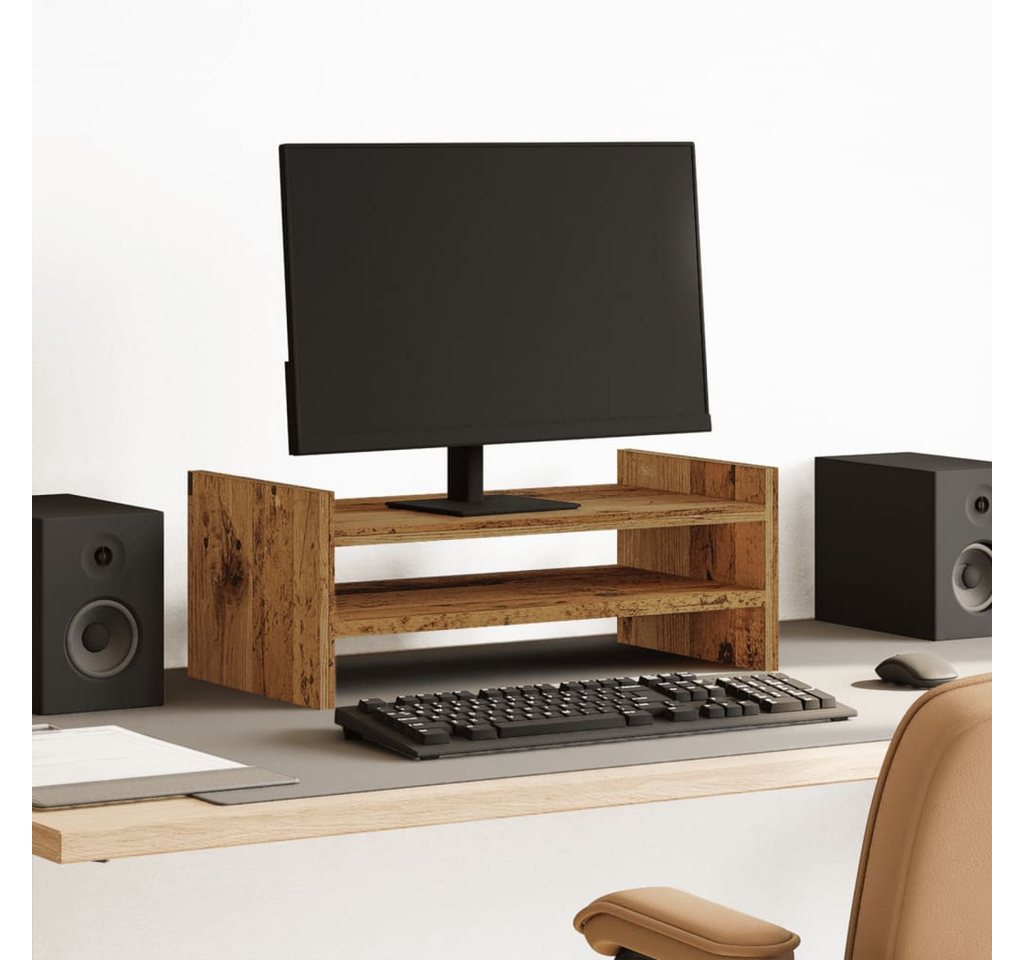 vidaXL Monitorständer, (Monitorständer Altholz-Optik 50x27x20 cm Holzwerkstoff) von vidaXL