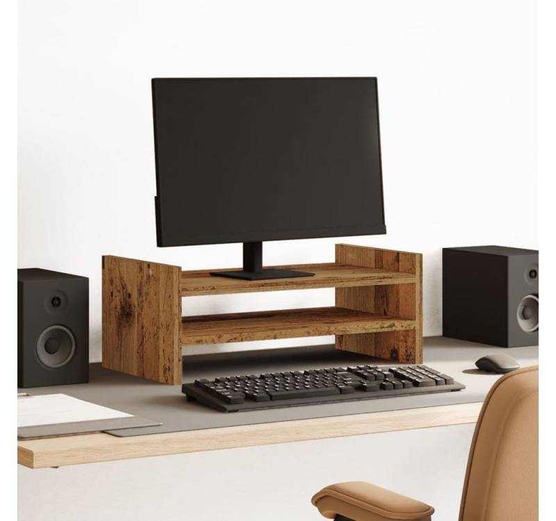 vidaXL Monitorständer, (Monitorständer Altholz-Optik 50x27x20 cm Holzwerkstoff) von vidaXL