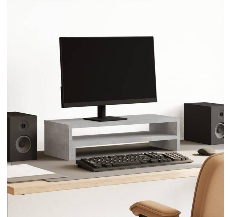 vidaXL Monitorständer, (Monitorständer Betongrau 54x22x15 cm Holzwerkstoff) von vidaXL