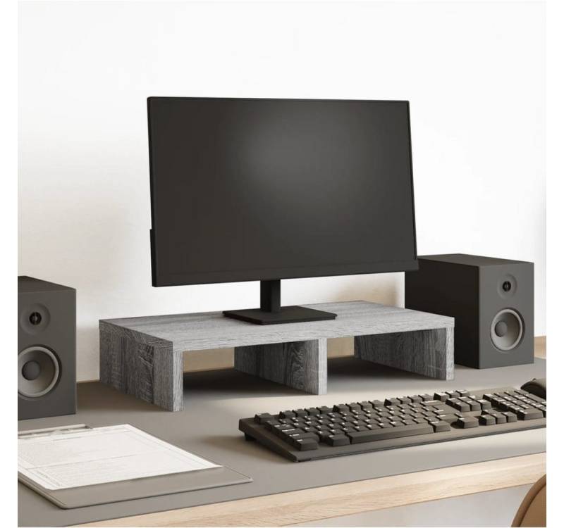 vidaXL Monitorständer, (Monitorständer Grau Sonoma 50x27x10 cm Holzwerkstoff) von vidaXL
