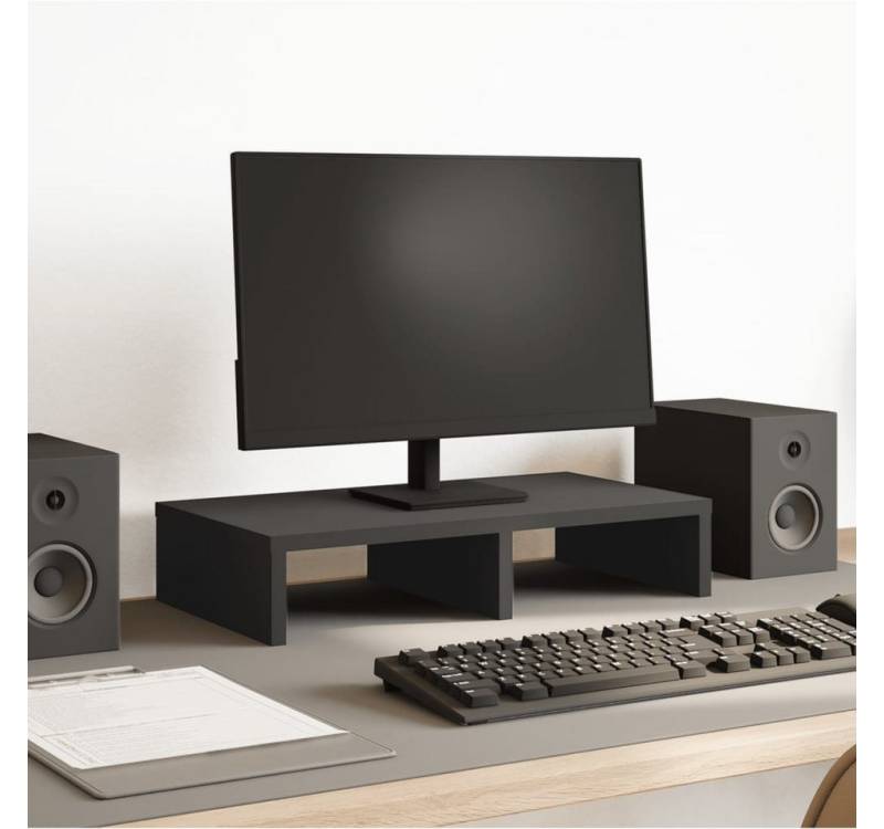 vidaXL Monitorständer, (Monitorständer Schwarz 50x27x10 cm Holzwerkstoff) von vidaXL