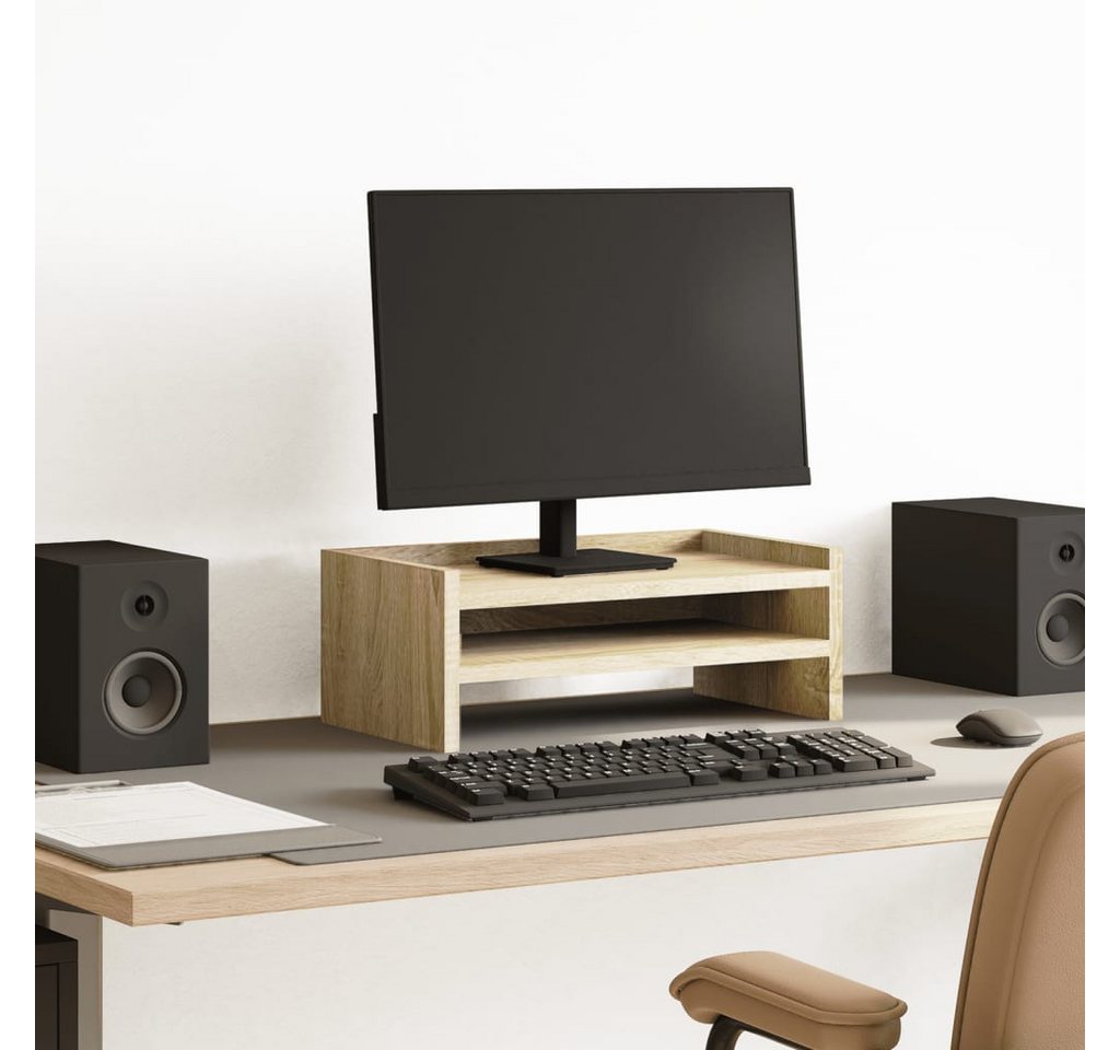 vidaXL Monitorständer, (Monitorständer Sonoma-Eiche 42x24x16 cm Holzwerkstoff) von vidaXL