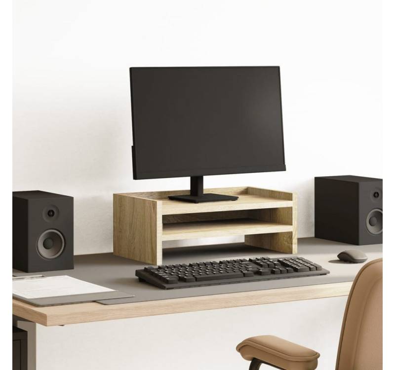 vidaXL Monitorständer, (Monitorständer Sonoma-Eiche 42x24x16 cm Holzwerkstoff) von vidaXL