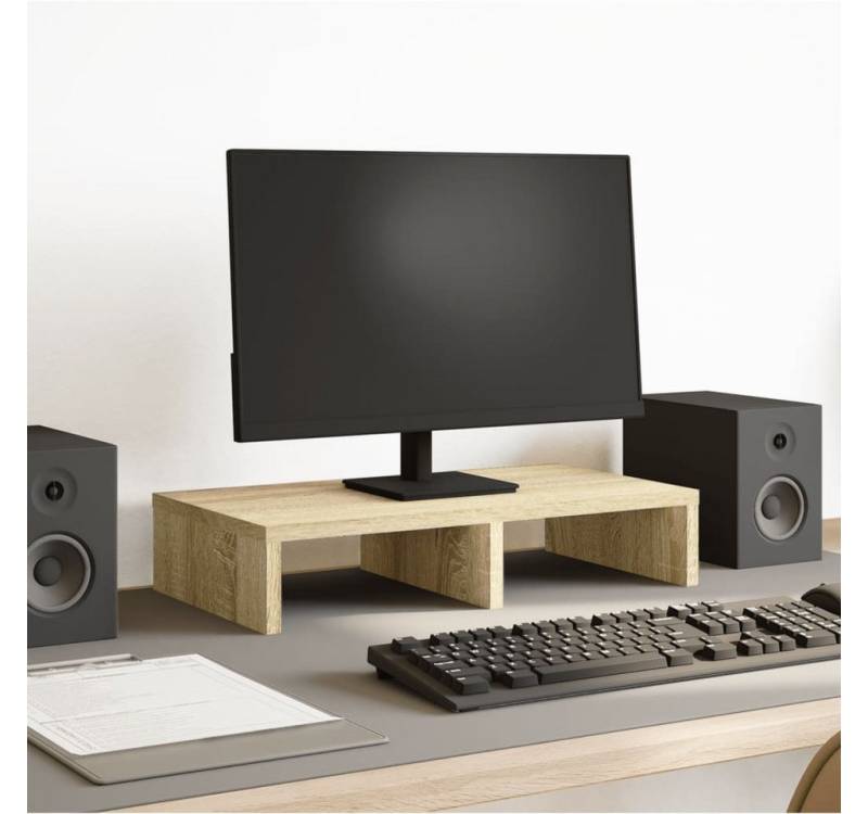 vidaXL Monitorständer, (Monitorständer Sonoma-Eiche 50x27x10 cm Holzwerkstoff) von vidaXL