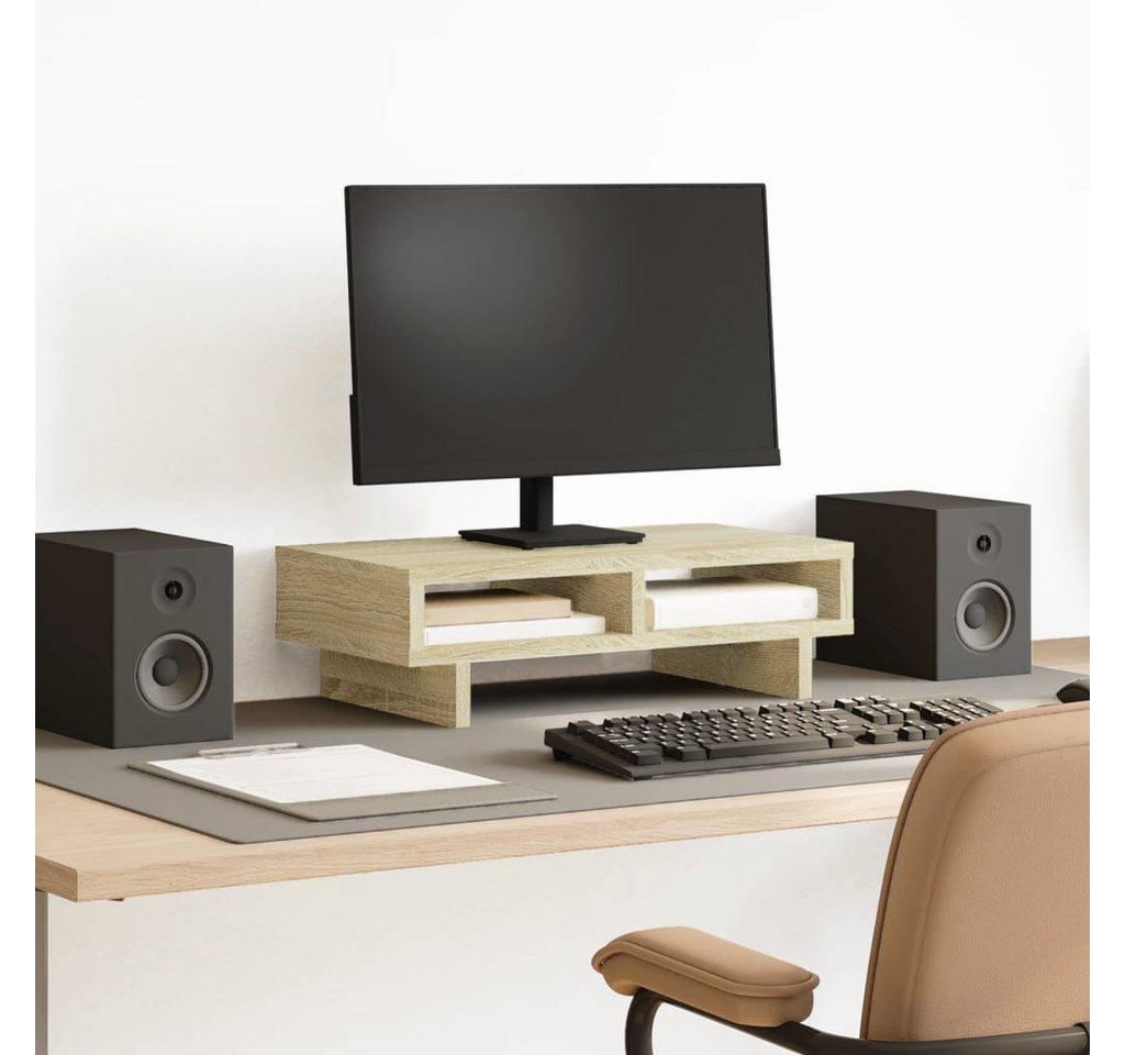 vidaXL Monitorständer, (Monitorständer Sonoma-Eiche 50x27x15 cm Holzwerkstoff) von vidaXL
