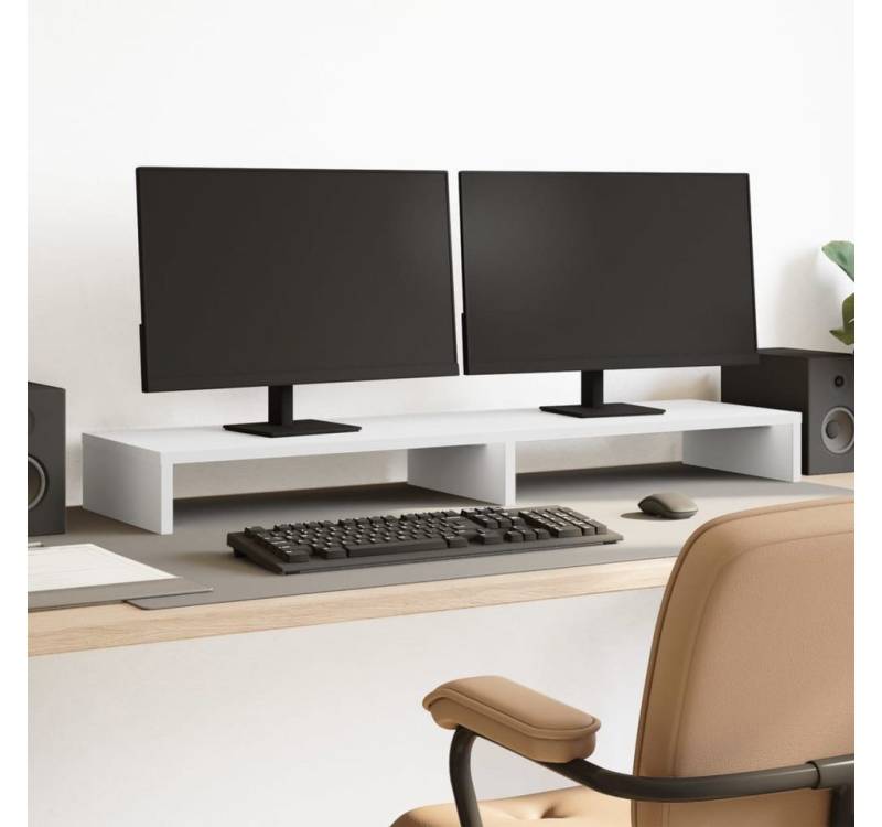 vidaXL Monitorständer, (Monitorständer Weiß 100x27x10 cm Holzwerkstoff) von vidaXL