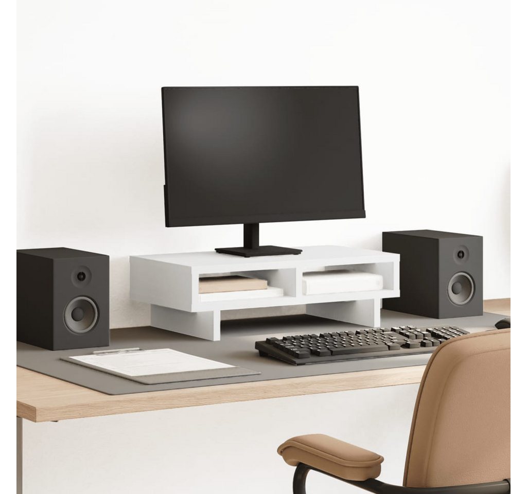 vidaXL Monitorständer, (Monitorständer Weiß 50x27x15 cm Holzwerkstoff) von vidaXL