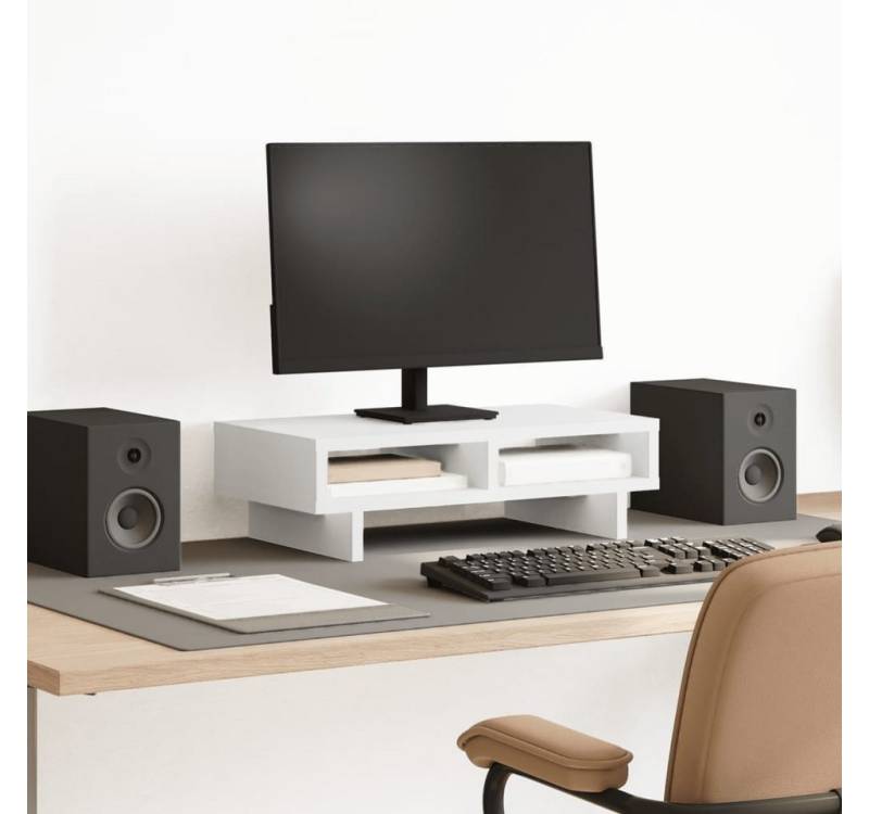 vidaXL Monitorständer, (Monitorständer Weiß 50x27x15 cm Holzwerkstoff) von vidaXL