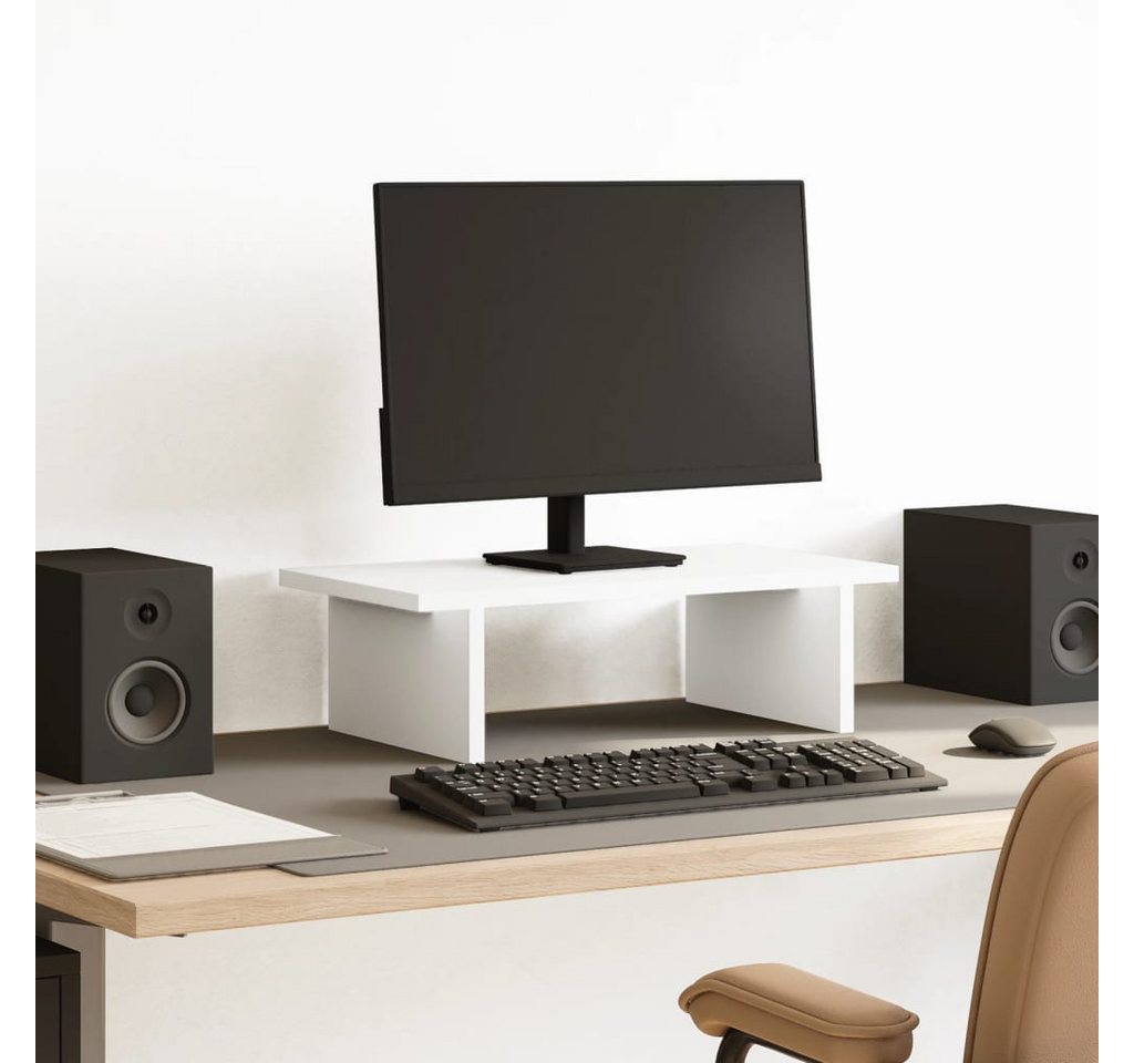 vidaXL Monitorständer, (Monitorständer Weiß 50x27x15 cm Holzwerkstoff) von vidaXL