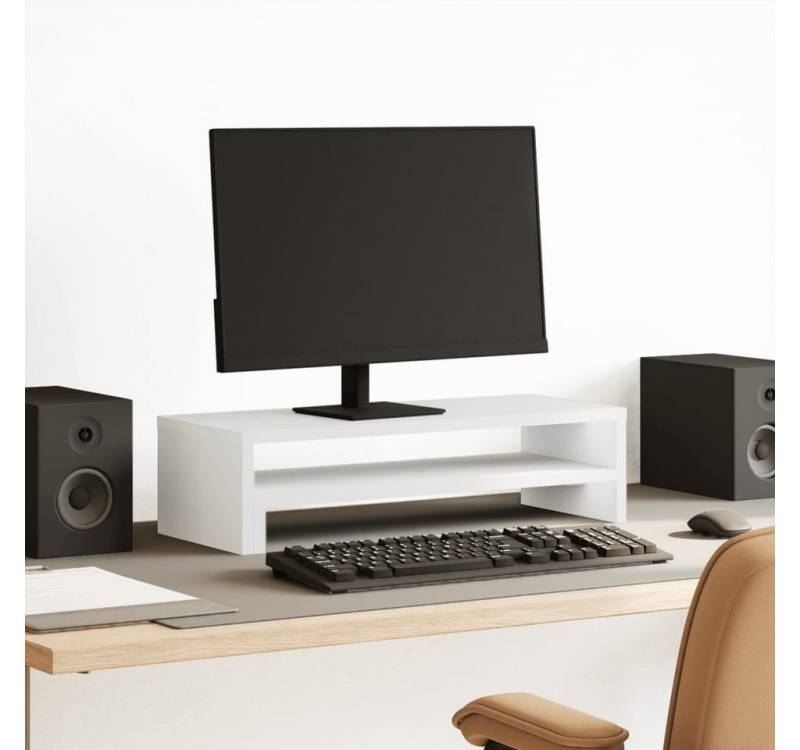 vidaXL Monitorständer, (Monitorständer Weiß 54x22x15 cm Holzwerkstoff) von vidaXL