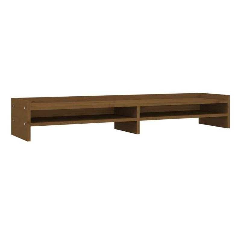 vidaXL Monitorständer Honigbraun 100x24x16 cm Massivholz Kiefer Monitorständer von vidaXL