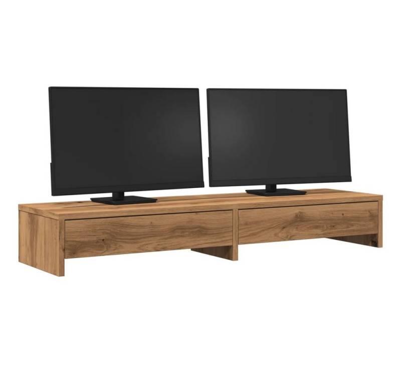vidaXL Monitor-Halterung Monitorständer mit Schubladen Artisan-Eiche 100x27x15 cm von vidaXL