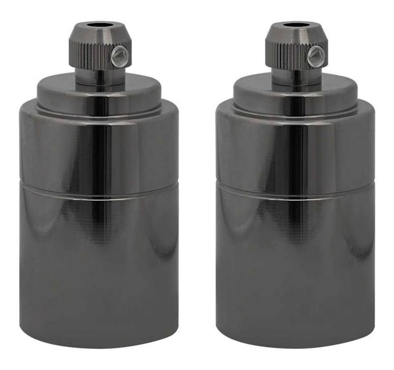 vidaXL WLAN-Dongle Lampenfassungen 2 Stk. Glänzend Schwarz E27 von vidaXL