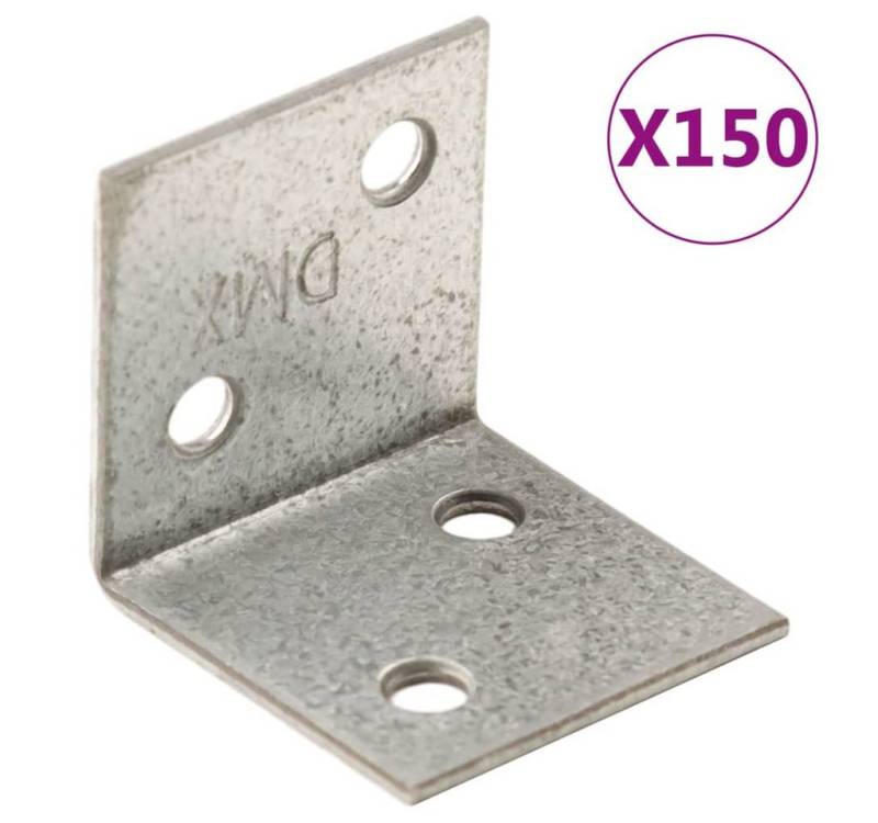 vidaXL Wandhalter, Winkelhalterungen 150 Stk. 2 mm 30x25x30 mm Verzinkter Stahl von vidaXL