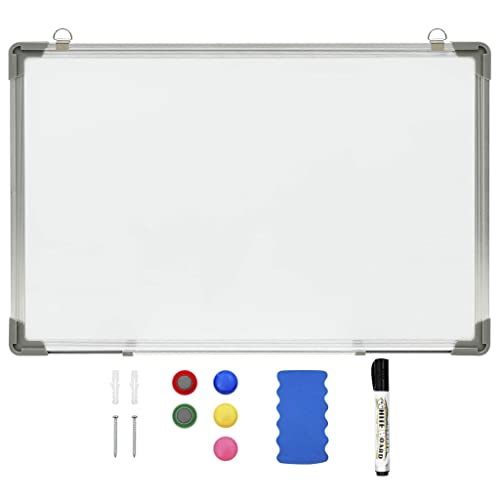 vidaXL Whiteboard Magnetisch Magnettafel Magnetwand Wandtafel Pinnwand Memoboard Präsentationstafel Schreibtafel Weiß 50x35cm Stahl von vidaXL