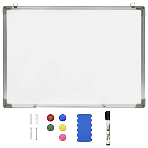 vidaXL Whiteboard Magnetisch Magnettafel Magnetwand Wandtafel Pinnwand Memoboard Präsentationstafel Schreibtafel Weiß 70x50cm Stahl von vidaXL