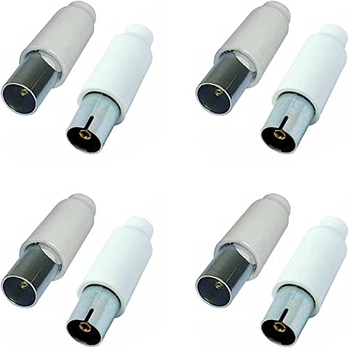 8 x Koaxialstecker für TV-Antenne und digitale terrestrische Kabel 4 x Stecker + 4 x Buchse 8 x Koaxialstecker für TV-Antenne und digitale terrestrische Kabel 4 x Stecker + 4 x Buchse von vidoelettronica