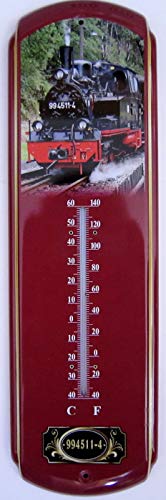 Thermometer Blech bedruckt Lok Eisenbahn Dampflok von vielesguenstig-2013