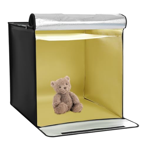 vinnyooc 60 * 60 * 60cm Fotobox, Foto Licht Box, Dimmbare Lichtzelt Set, Tragbare Fotostudio, Fotografie Schießen Zelt Box mit 60 LED Beleuchtung 5 Backdrops für Fotostudios Schlafzimmer Büros vinnyooc 60 * 60 * 60cm Fotobox, Foto Licht Box, Dimmbare Lichtzelt Set, Tragbare Fotostudio, Fotografie Schießen Zelt Box mit 60 LED Beleuchtung 5 Backdrops für Fotostudios Schlafzimmer Büros von vinnyooc