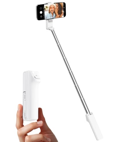Viozon Selfie Stick ausziehbar mit Fernbedienung Weiß von viozon