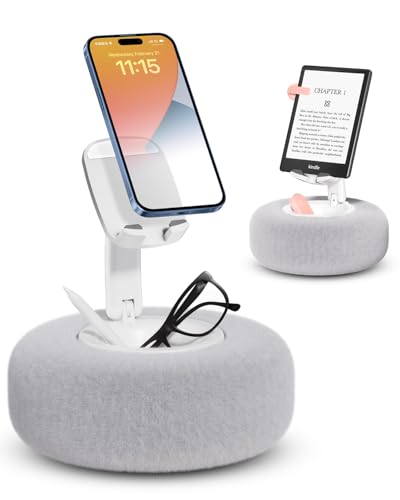 Viozon Telefonständer mit Kissen, Handyhalterung für Bett, Kindle-Halter, kompatibel mit 8,9 cm - 17,8 cm Geräten, mit kleiner Aufbewahrungsschale, höhenwinkelverstellbar, abnehmbares Kissen, Rosa Viozon Telefonständer mit Kissen, Handyhalterung für Bett, Kindle-Halter, kompatibel mit 8,9 cm - 17,8 cm Geräten, mit kleiner Aufbewahrungsschale, höhenwinkelverstellbar, abnehmbares Kissen, Rosa von viozon