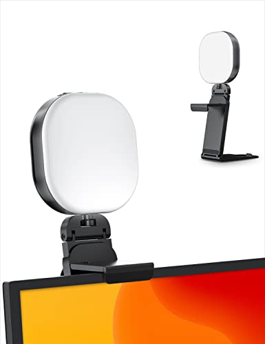 viozon Glow LED Streaming Light, wiederaufladbar, tragbar, Videokonferenzlicht, Winkel & Helligkeit & Farbtemperatur einstellbar, 3000k-7200k, CRI≥90, geeignet für Laptop, Monitor, Zoom, Broadcast von viozon