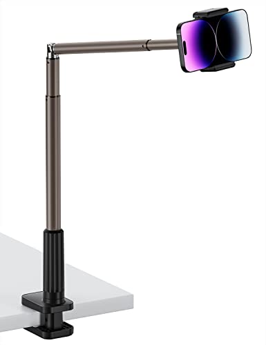 viozon Handyhalter,Flexibler Arm,Overhead, um 360 ° winkelverstellbar, Aluminiumlegierung, Kopfteil,Nachttisch&Schreibtisch,3,5"-6,7" Telefonen,iPhone14 Plus/Pro max AP-X6 B… von viozon