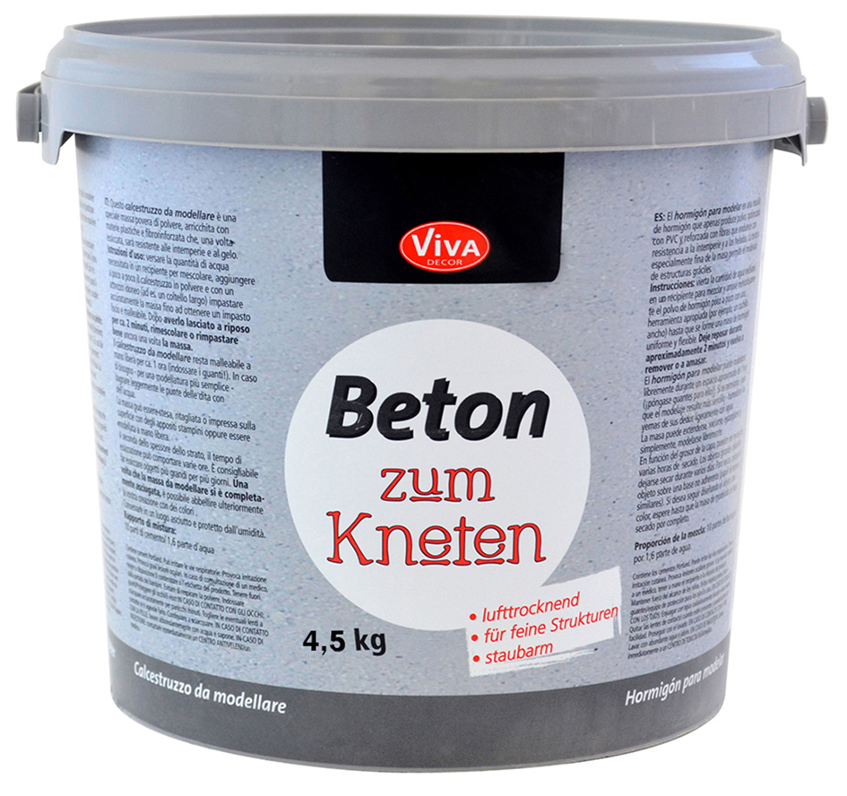 ViVA DECOR Beton zum Kneten, 4,5 kg Eimer von viva decor