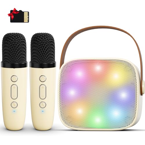 voijump Karaoke Maschine mit 2 Karaoke Mikrofonen Kinder Mikrofon Karaoke Box mit Farbigen Lichtern Stimme ändern für 3-12 Jahre Bluetooth MusikLautsprecher voijump Karaoke Maschine mit 2 Karaoke Mikrofonen Kinder Mikrofon Karaoke Box mit Farbigen Lichtern Stimme ändern für 3-12 Jahre Bluetooth MusikLautsprecher von voijump