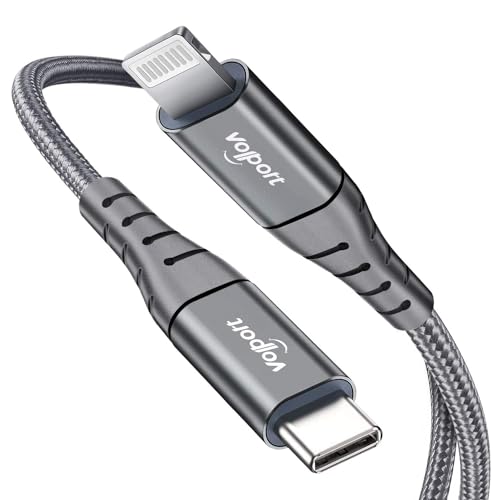 [Buy One Get One] volport USB-C-auf-Lightning-Kabel, 1M, MFi-zertifiziert, Nylon-ummantelt, kompatibel mit iPhone 15/14/13/12/11 Pro Max für schnelles Laden mit Power Delivery-Typ-C-Ladegeräten. von volport