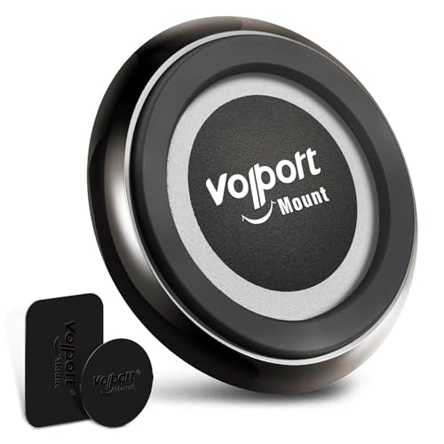 Volport Magnetischer Handyhalter für das Armaturenbrett im Auto, starker Flacher Handyhalter für das Armaturenbrett mit 3M-Klebstoff, runde Magnetbefestigung mit dünnen Metallplattenaufklebern Volport Magnetischer Handyhalter für das Armaturenbrett im Auto, starker Flacher Handyhalter für das Armaturenbrett mit 3M-Klebstoff, runde Magnetbefestigung mit dünnen Metallplattenaufklebern von volport