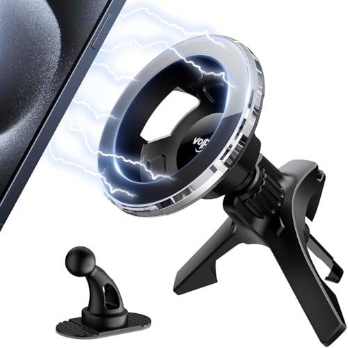 volport MagSafe Autohalterung Runde Lüftung Magnetische Handyhalterung für Mercedes Benz Audi Mini Cooper BMW FIAT Kompatible mit iPhone 16 15 14 13 12 Pro Max Plus Mini von volport